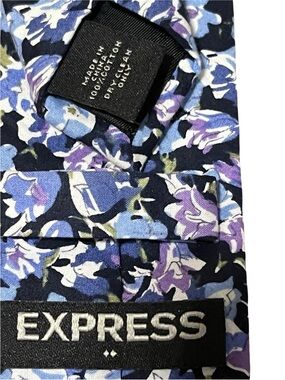 Express Floral  Tie - Cotton flower tie - men’s express skinny tie